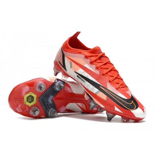 Nike Mercurial Vapor XIV Elite SG PRO Anti Clog Low White Red Men Football Boots