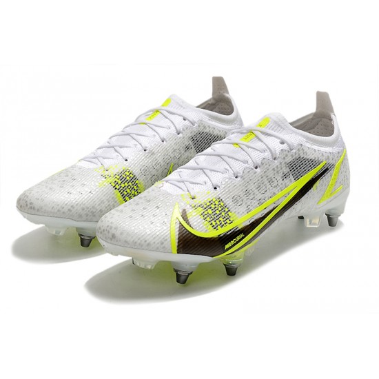 Nike Mercurial Vapor XIV Elite SG PRO Anti Clog Low White Yellow Men Football Boots