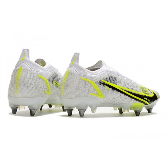 Nike Mercurial Vapor XIV Elite SG PRO Anti Clog Low White Yellow Men Football Boots