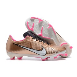 Nike Mercurial Vapor XV FG Gold Pink Black White Men Low Football Boots