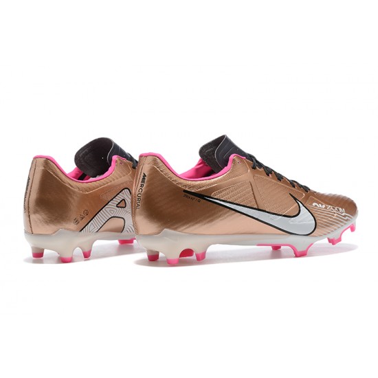 Nike Mercurial Vapor XV FG Gold Pink Black White Men Low Football Boots