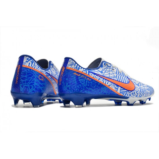 Nike Mercurial Vapor XV FG Low White Blue Men Football Boots