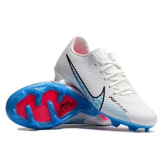 Nike Mercurial Vapor XV FG Low White Light Blue Men Football Boots