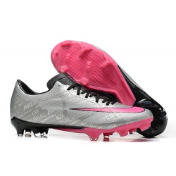 Nike Mercurial Vapor XV FG Silver Pink Black Men Low Football Boots