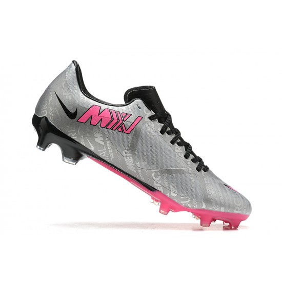 Nike Mercurial Vapor XV FG Silver Pink Black Men Low Football Boots