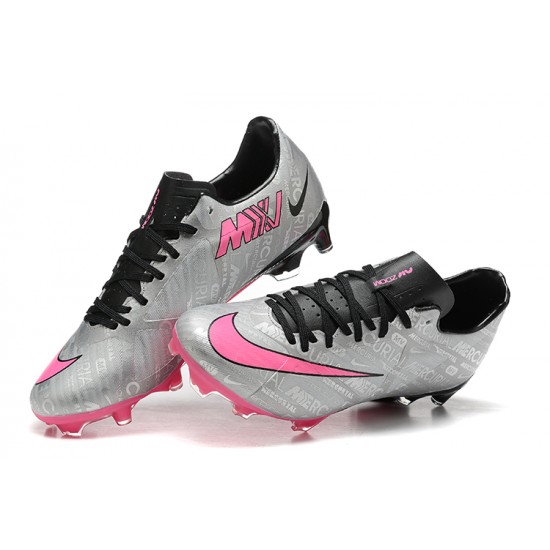 Nike Mercurial Vapor XV FG Silver Pink Black Men Low Football Boots