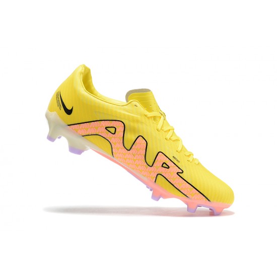 Nike Mercurial Vapor XV FG Yellow Pink Black Men Low Football Boots