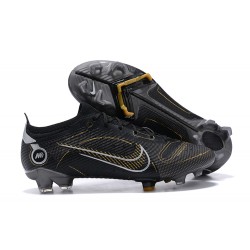 Nike Mercurial Vapor XIV Elite FG Black Silver Gold Low Men Football Boots