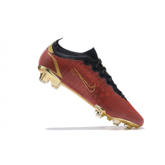 Nike Mercurial Vapor XIV Elite FG Deepwine Gold Black Low Men Football Boots