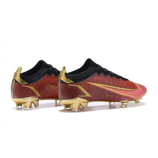 Nike Mercurial Vapor XIV Elite FG Deepwine Gold Black Low Men Football Boots