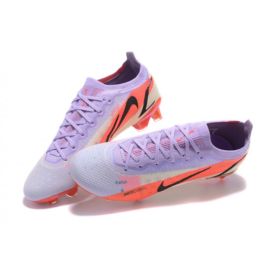 Nike Mercurial Vapor XIV Elite FG LightPurple Orange Black Apricot Low Men Football Boots