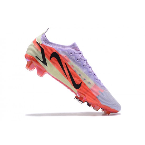 Nike Mercurial Vapor XIV Elite FG LightPurple Orange Black Apricot Low Men Football Boots