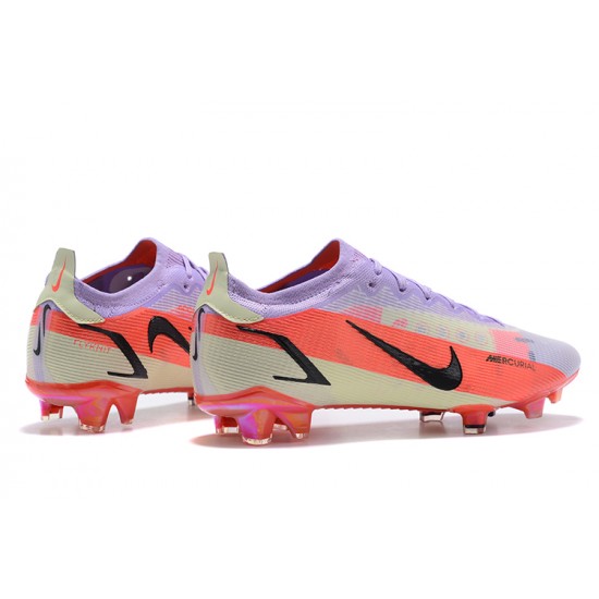 Nike Mercurial Vapor XIV Elite FG LightPurple Orange Black Apricot Low Men Football Boots