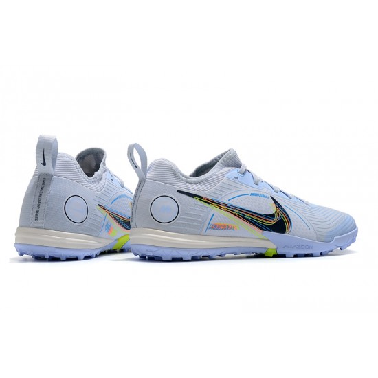 Nike Mercurial Zoom Vapor 14.5 Pro TF Low White Yellow Blue Men Football Boots