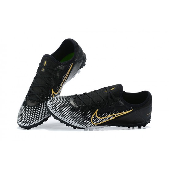 Nike Vapor 13 Pro TF Black Gold White Low Men Football Boots