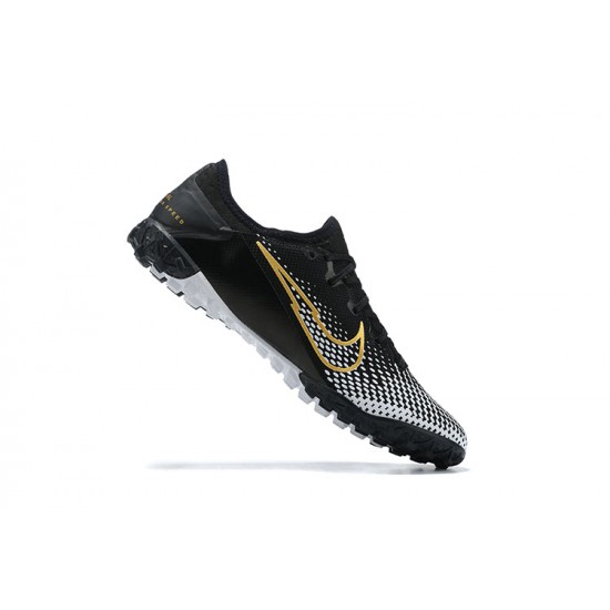 Nike Vapor 13 Pro TF Black Gold White Low Men Football Boots