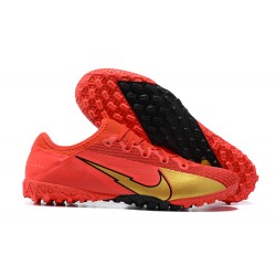 Nike Vapor 13 Pro TF Red Gold Black Low Men Football Boots