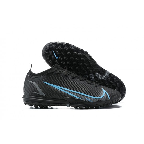 Nike Vapor 14 Academy TF Black Blue Low Men Football Boots