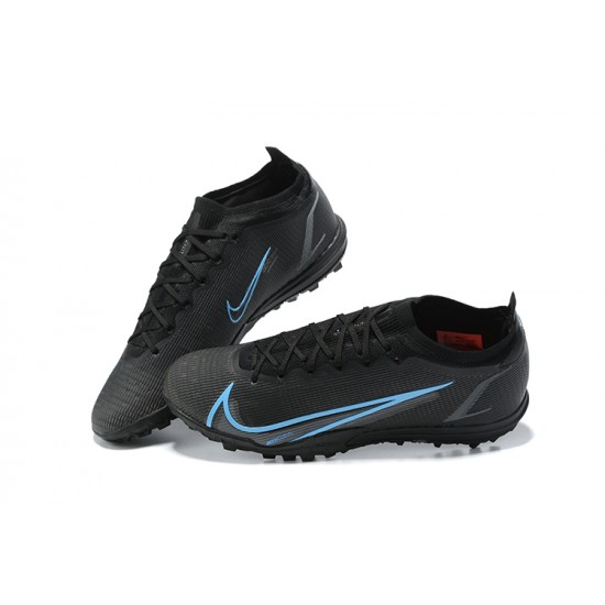 Nike Vapor 14 Academy TF Black Blue Low Men Football Boots