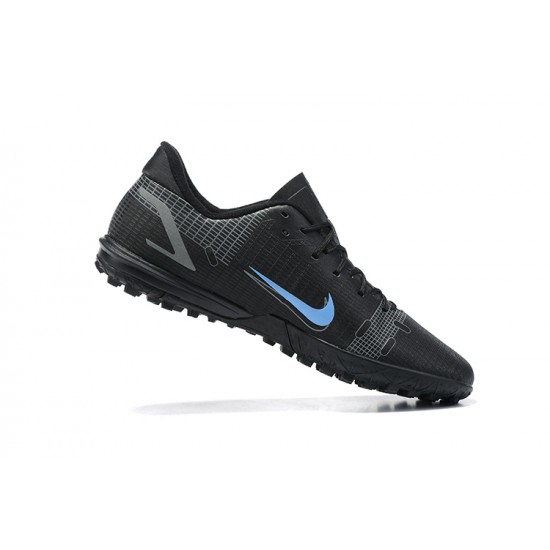 Nike Vapor 14 Academy TF Black White Blue Gray Low Men Football Boots