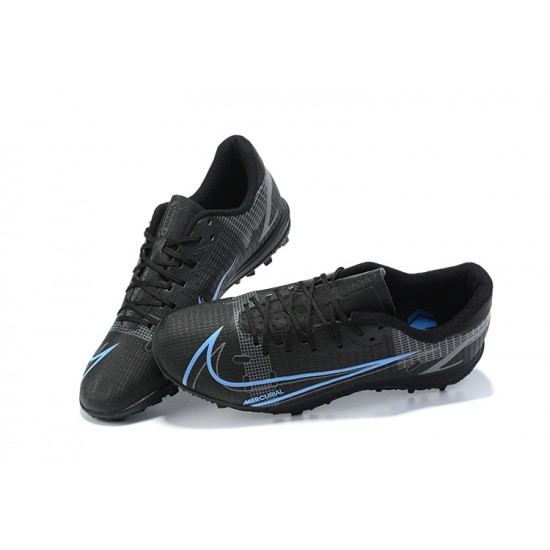 Nike Vapor 14 Academy TF Black White Blue Gray Low Men Football Boots