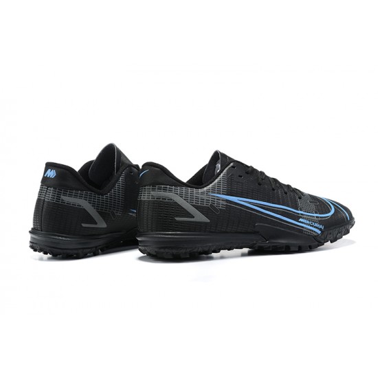 Nike Vapor 14 Academy TF Black White Blue Gray Low Men Football Boots