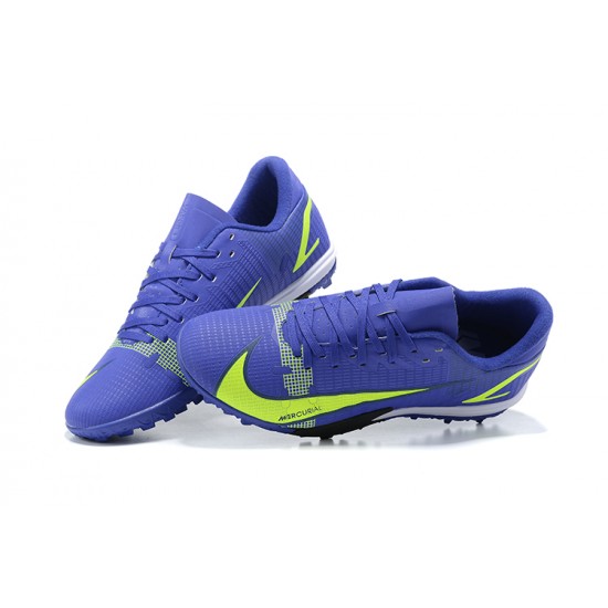 Nike Vapor 14 Academy TF Blue Yellow White Low Men Football Boots