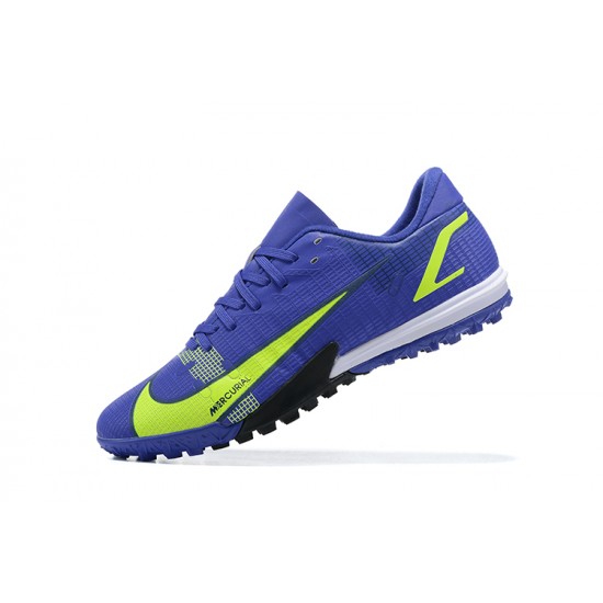 Nike Vapor 14 Academy TF Blue Yellow White Low Men Football Boots