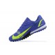 Nike Vapor 14 Academy TF Blue Yellow White Low Men Football Boots