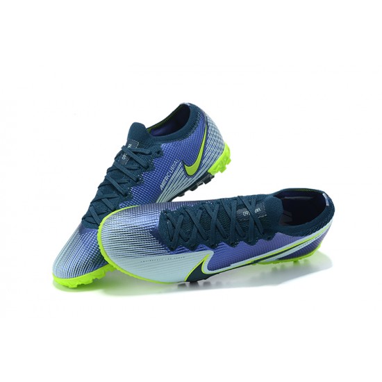 Nike Vapor 14 Academy TF Green Yellow Blue Low Men Football Boots