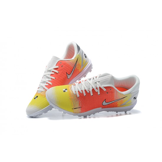 Nike Vapor 14 Academy TF White Orange Yellow Low Men Football Boots