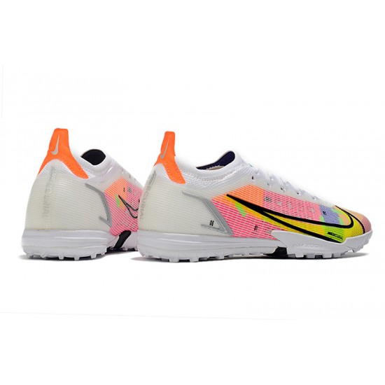 Nike Vapor 14 Elite TF Low Yellow Pink White Men Football Boots