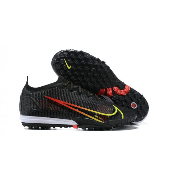 Nike Vapor 14 Elite TF Mid Black Red Yellow Men Football Boots