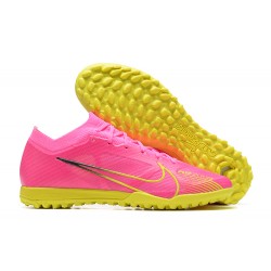 Nike Vapor 15 Academy TF Pink Yellow Men Low Football Boots