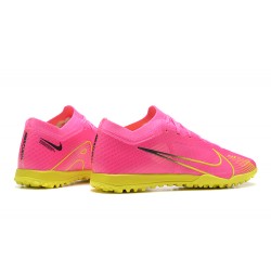Nike Vapor 15 Academy TF Pink Yellow Men Low Football Boots