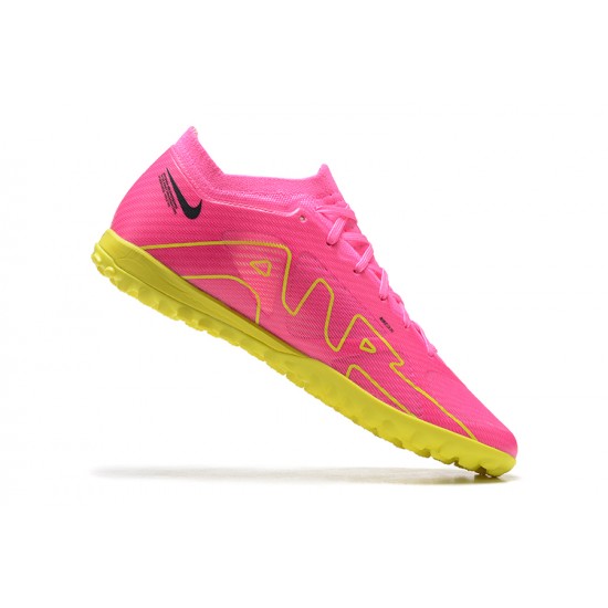 Nike Vapor 15 Academy TF Pink Yellow Men Low Football Boots