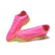 Nike Vapor 15 Academy TF Pink Yellow Men Low Football Boots