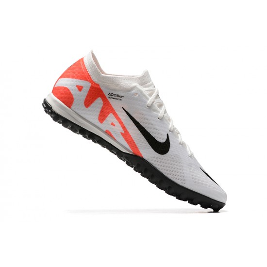 Nike Vapor 15 Academy TF White Black Orange Men Low Football Boots