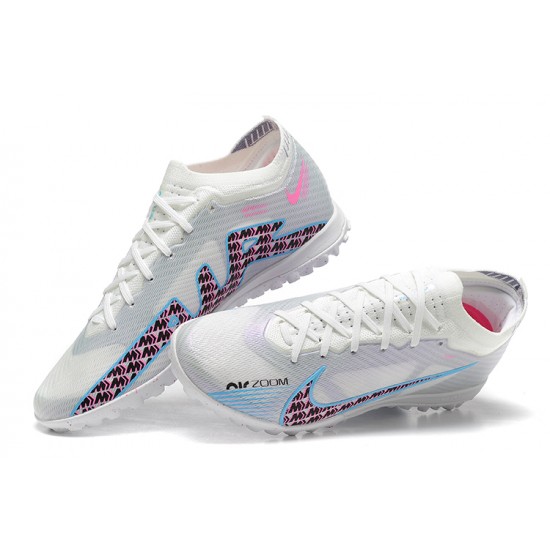 Nike Vapor 15 Academy TF White Pink Blue Men Low Football Boots