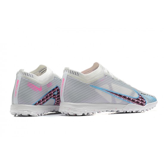 Nike Vapor 15 Academy TF White Pink Blue Men Low Football Boots