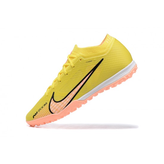 Nike Vapor 15 Academy TF Yellow Pink Black Men Low Football Boots