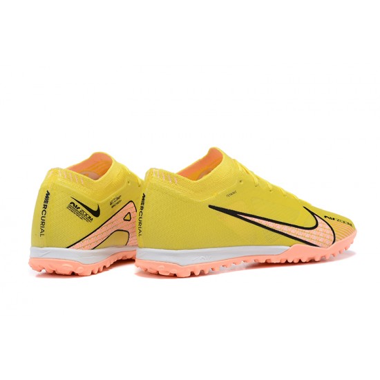 Nike Vapor 15 Academy TF Yellow Pink Black Men Low Football Boots