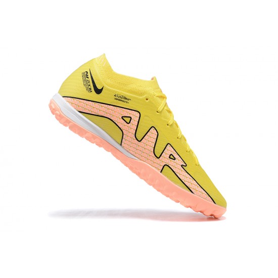 Nike Vapor 15 Academy TF Yellow Pink Black Men Low Football Boots