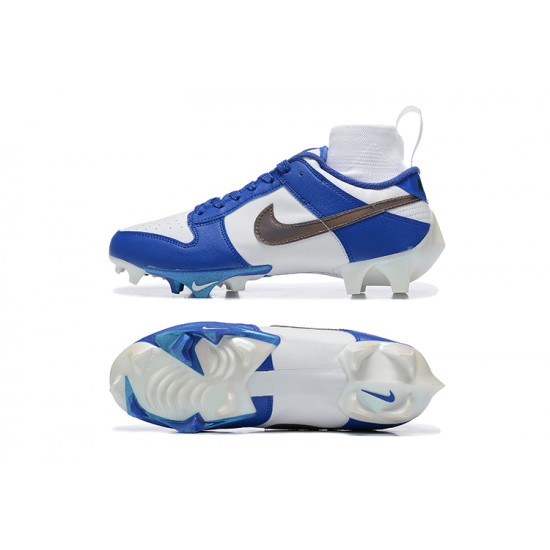 Nike Vapor Edge FG Panda White Blue Black Men High Football Cleats