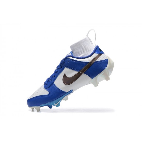 Nike Vapor Edge FG Panda White Blue Black Men High Football Cleats