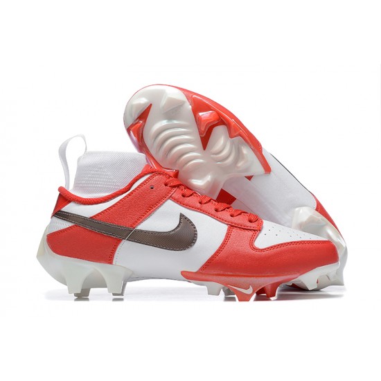 Nike Vapor Edge FG White Red Black Men High Football Cleats