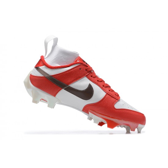 Nike Vapor Edge FG White Red Black Men High Football Cleats