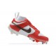 Nike Vapor Edge FG White Red Black Men High Football Cleats