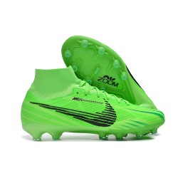 Nike Air Zoom Mercurial Superfly 9 Elite AG High Top Football Boots Green Black For Men 