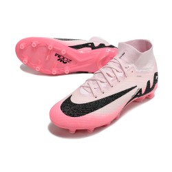 Nike Air Zoom Mercurial Superfly 9 Elite AG High Top Football Boots Pink White Black For Men 
